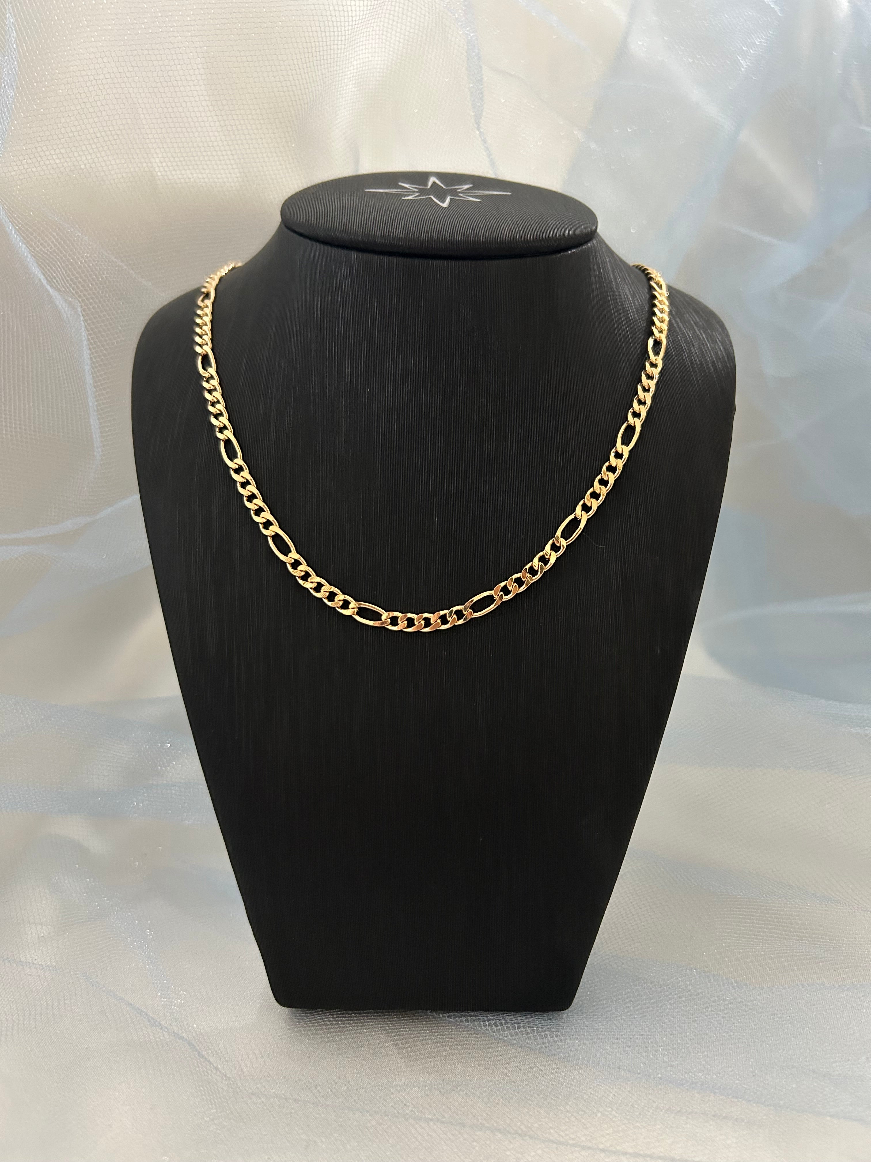 Gold Filled 18” Figaro Chain