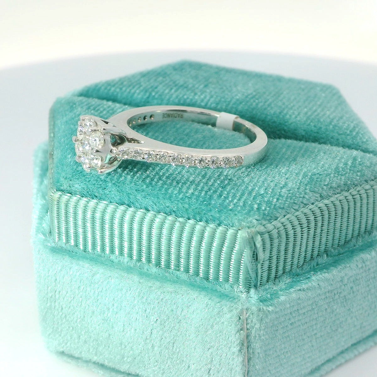 14K Floral Diamond Engagement Ring