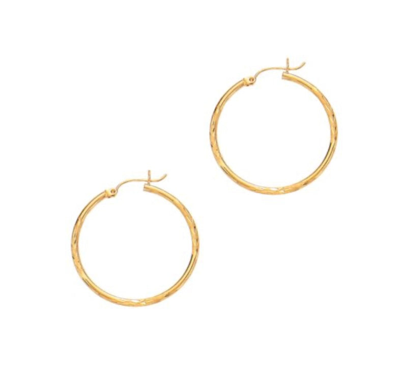 Royal Chain 14K 2x30mm Hoops