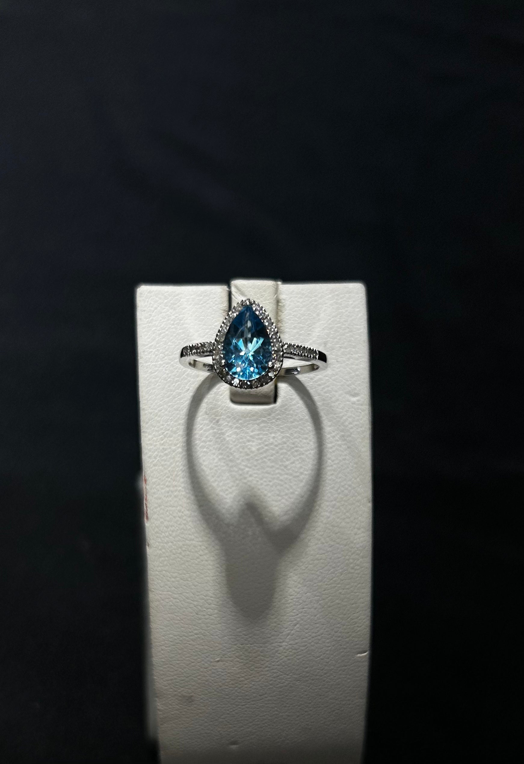 10K Blue Topaz Ring