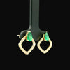 10K Pear Shape Emerald Earrings