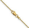 14K .9mm Diamond-cut Round Open Link Cable Chain