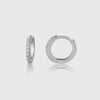 Sterling Silver CZ Huggie Earrings