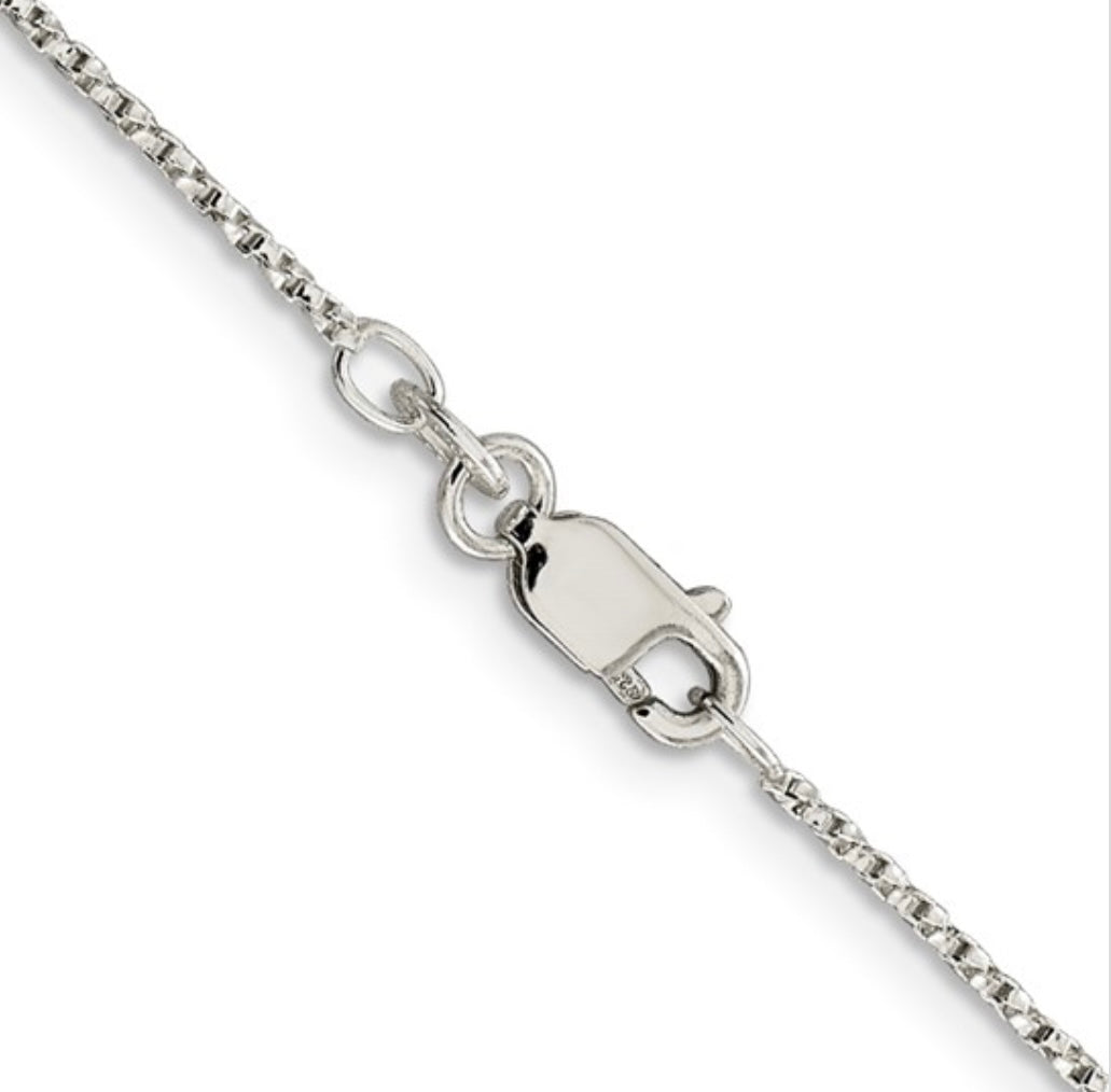 Sterling Silver 20in Twisted Box Chain