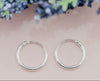 Kids Sterling Silver Endless Tube Hoops