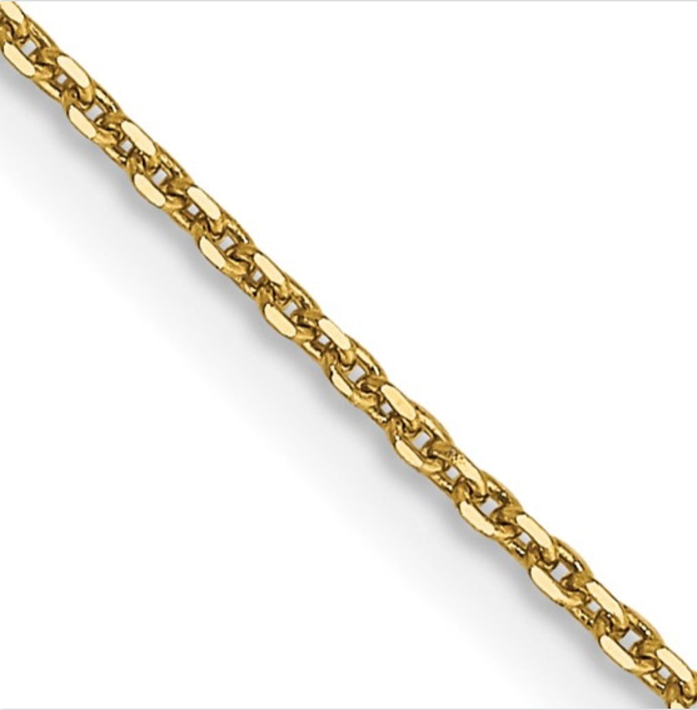 14K Round Open Link Necklace