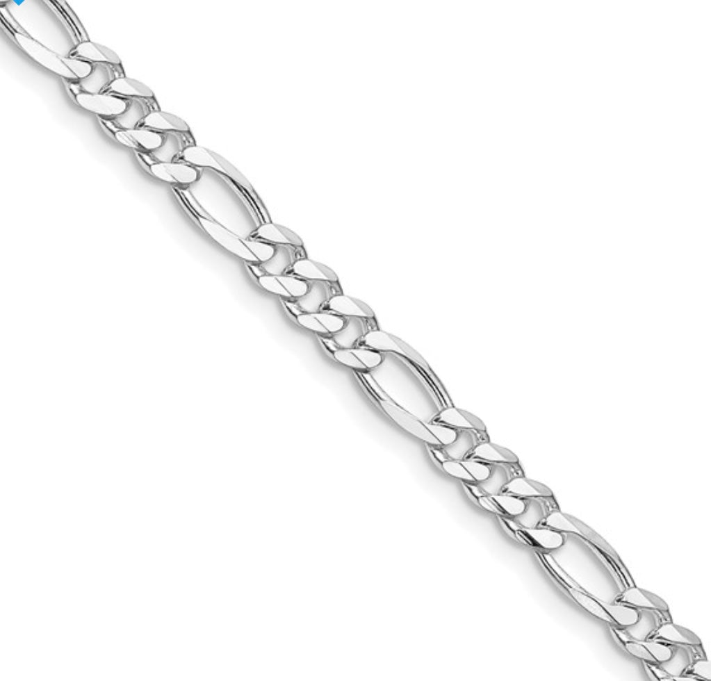 Sterling Silver 4.5mm Figaro Chain