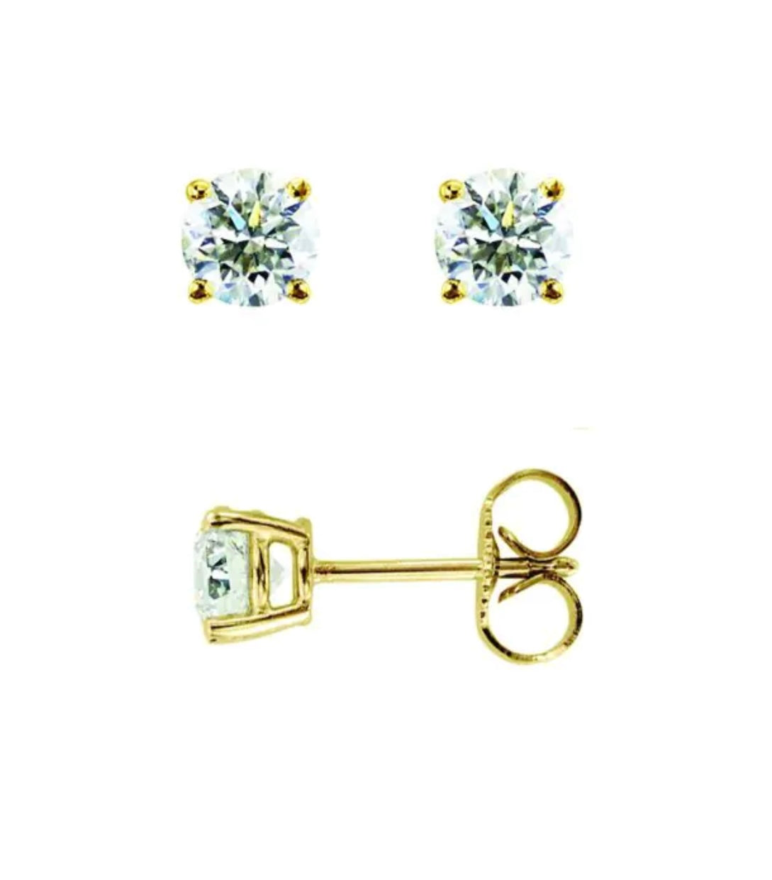 14K Yellow Gold Studs