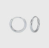 Kids Sterling Silver Endless Tube Hoops