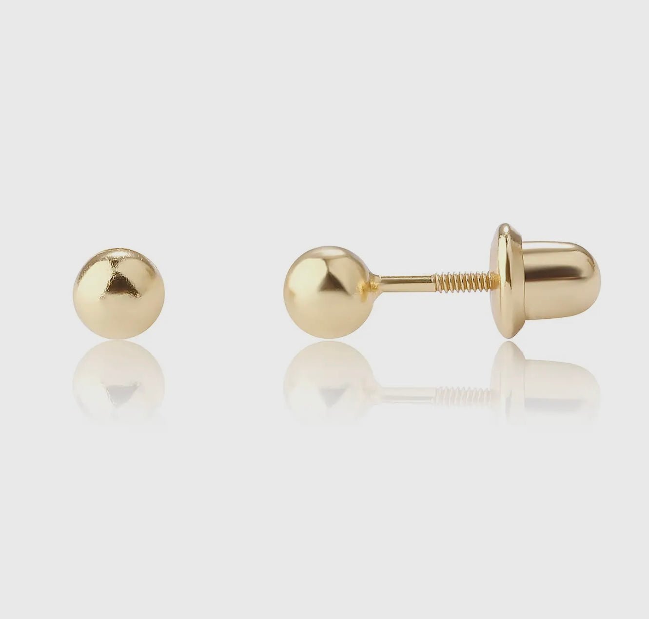 14K Gold-Plated Ball Stud Earrings