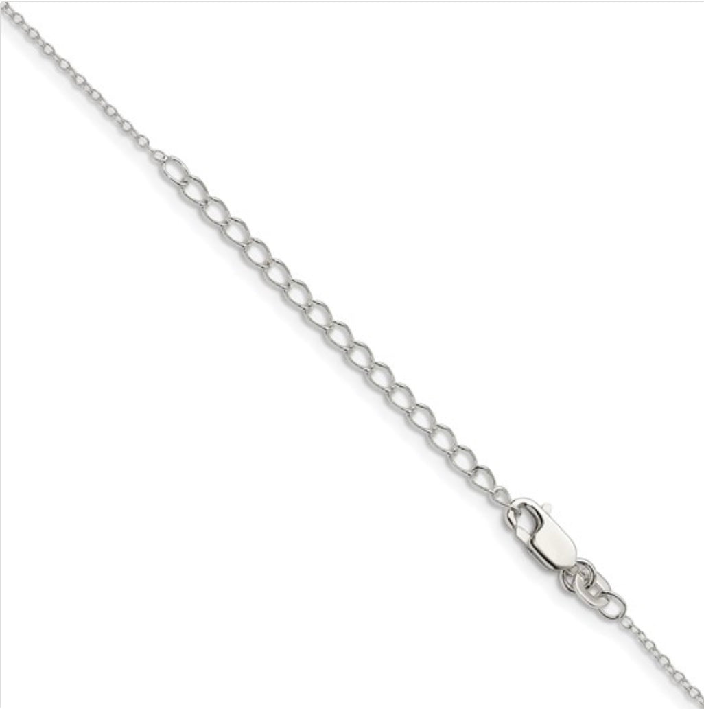 Sterling Silver 18in Cable Chain