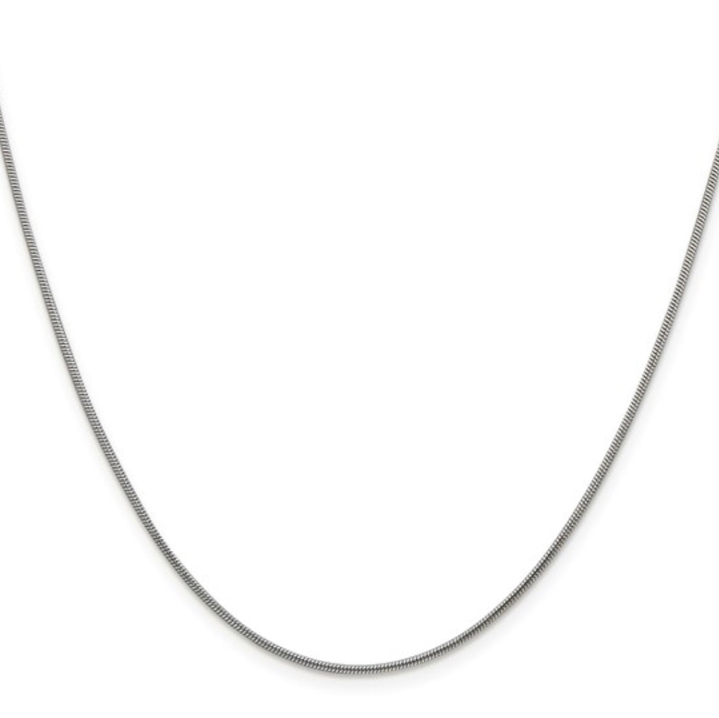 Sterling Silver 1.2mm 18inch Snake Chain
