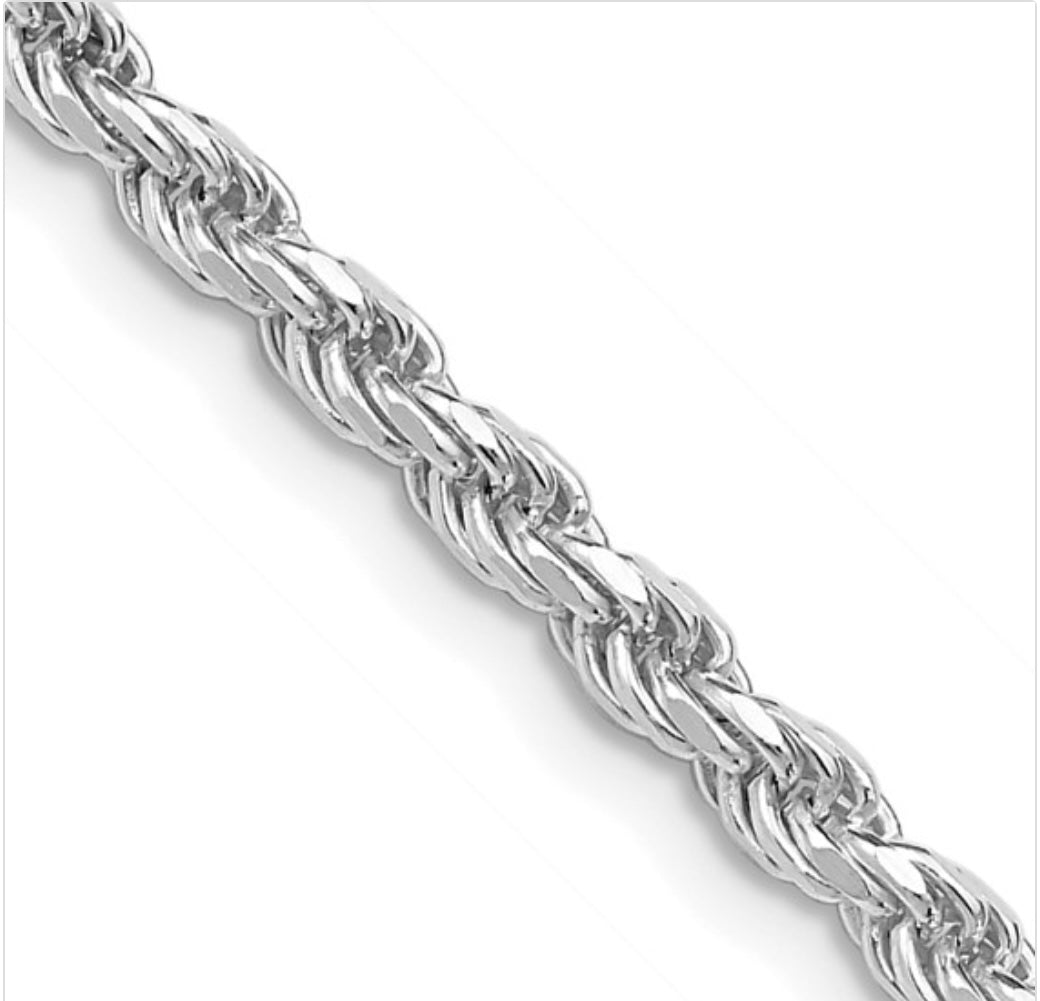 Sterling Silver 3MM Rope Chain