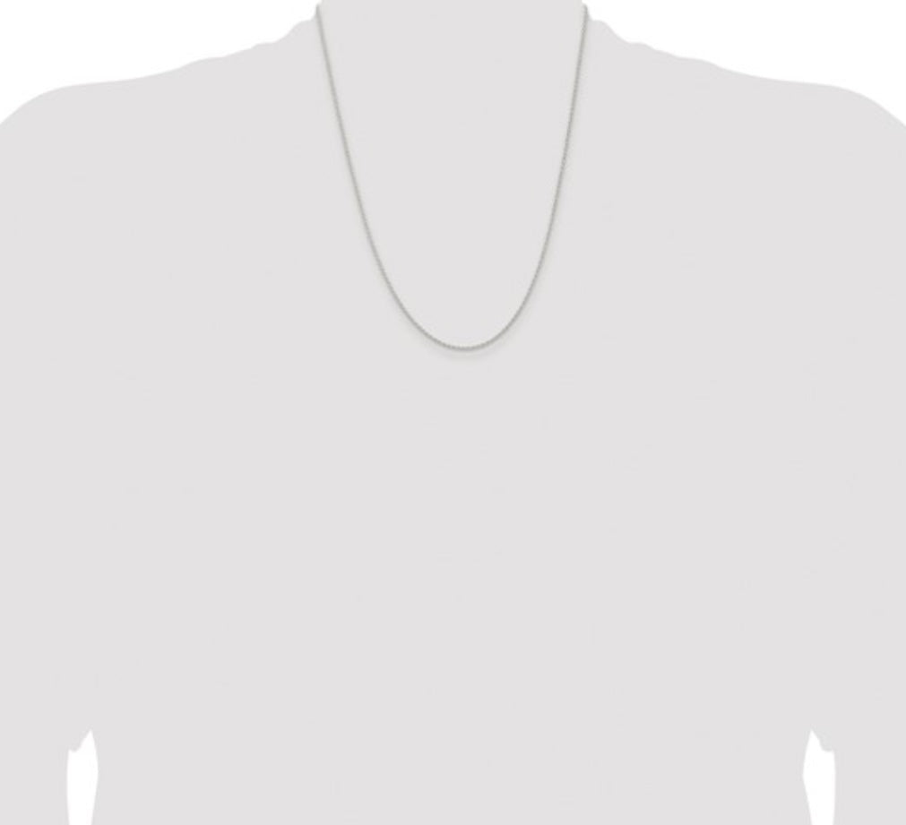 Sterling Silver 1.3mm Solid Rope Chain