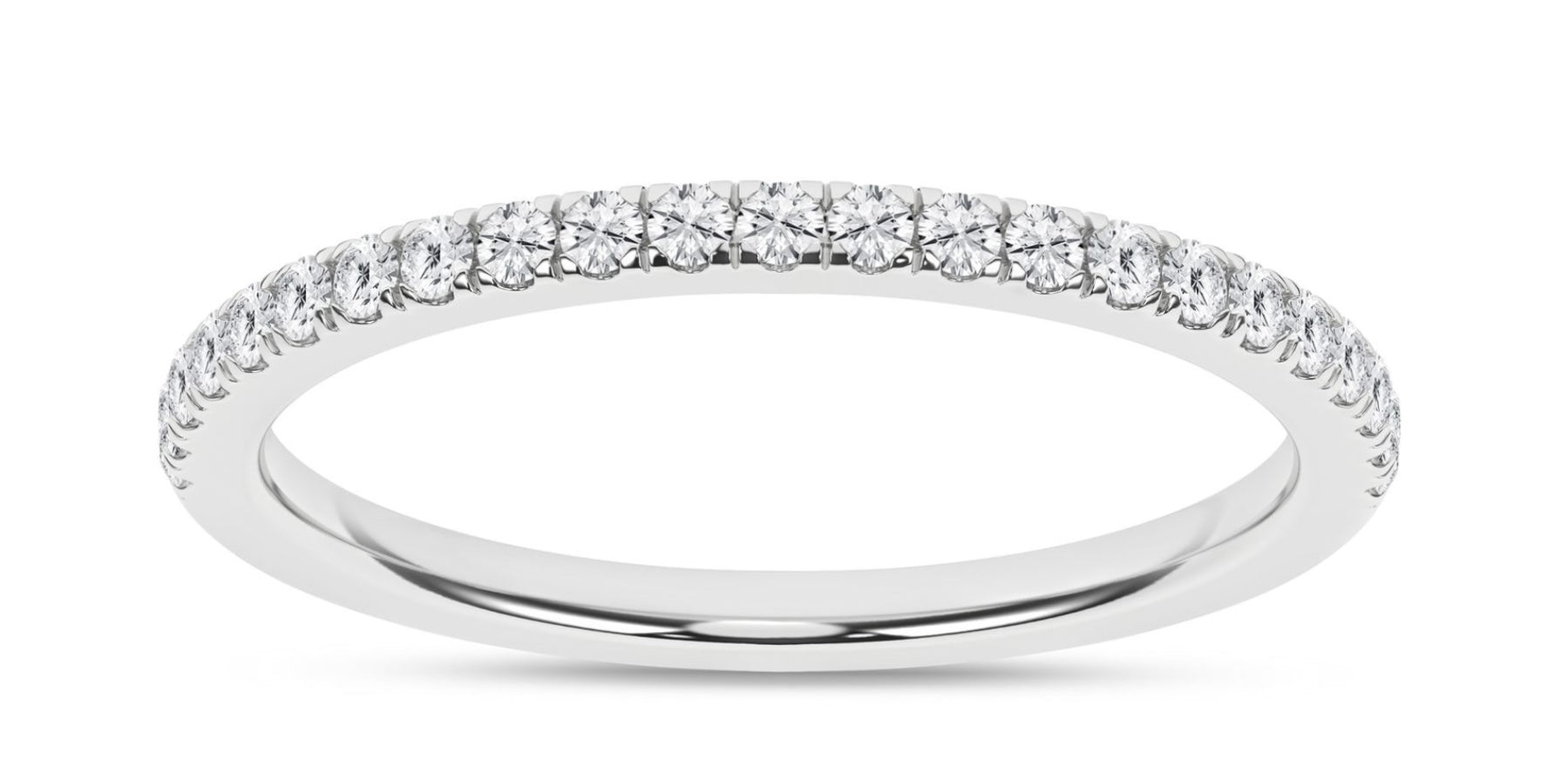 14K Straight 0.25CTW Diamond Wedding Band