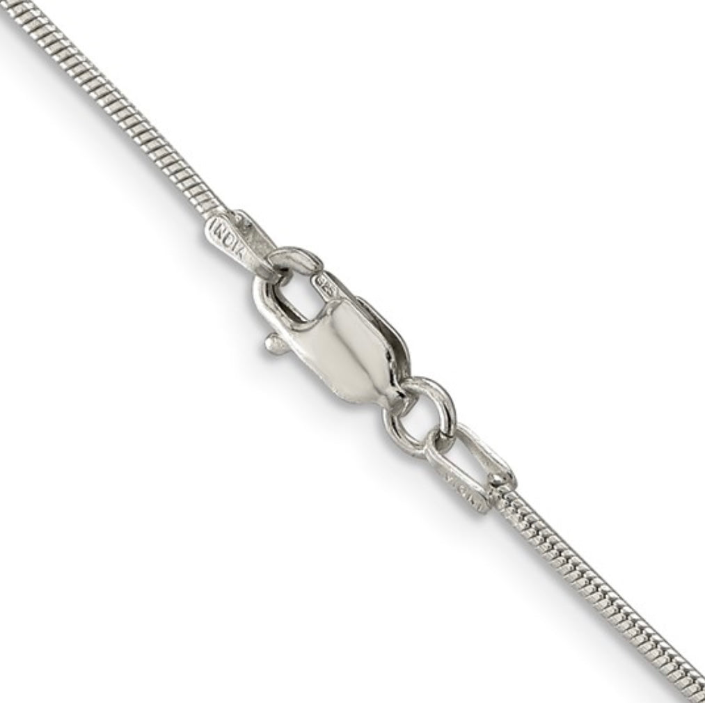 Sterling Silver 1.2mm 18inch Snake Chain