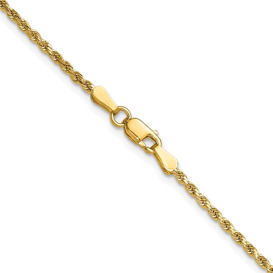 10k 20” Semi-Solid Diamond Cut Rope Chain