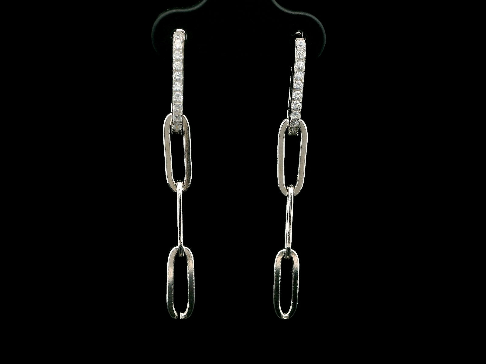 Sterling Silver Paperclip Earrings