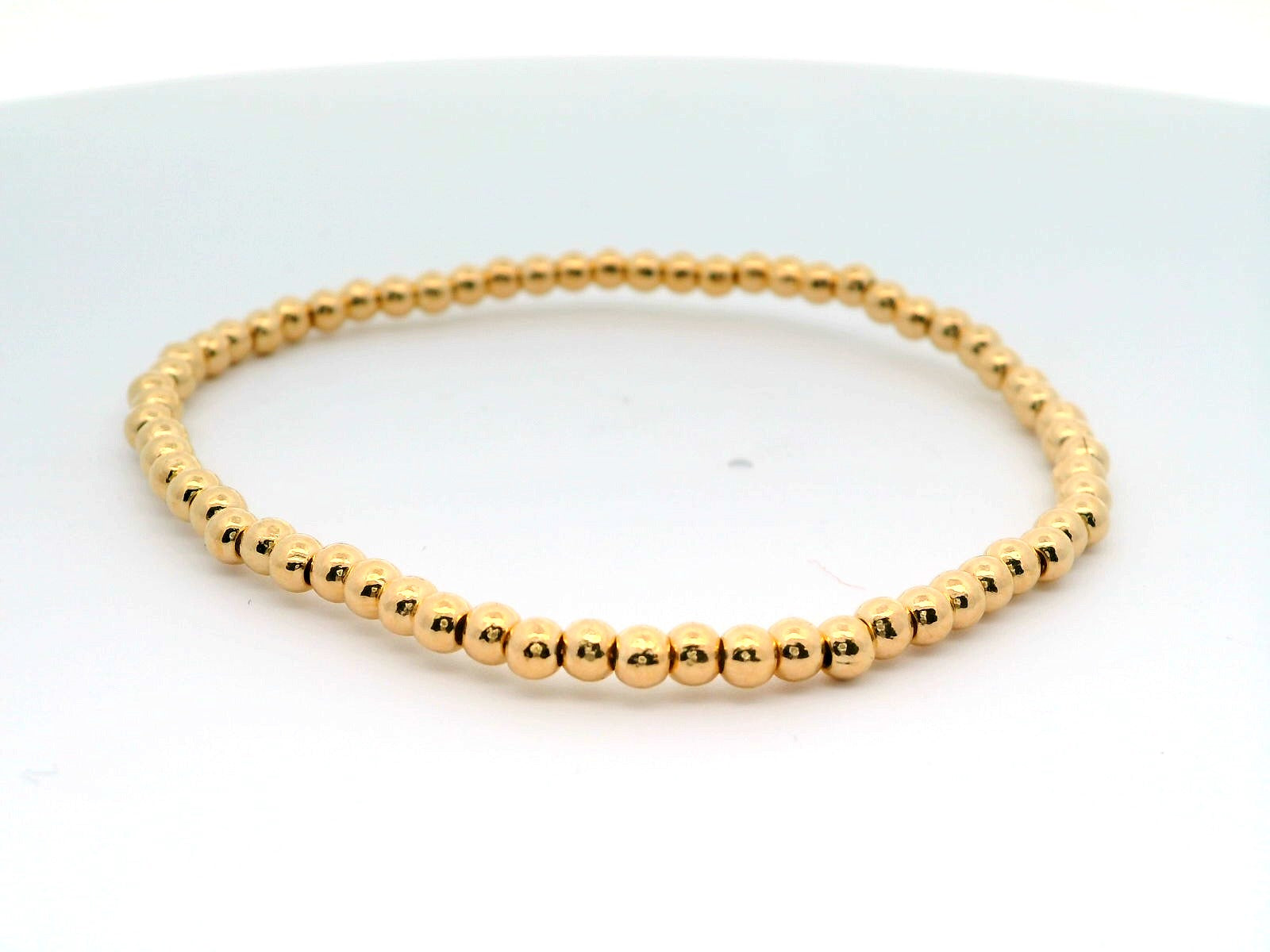 18K Stretchy 3MM Gold Filled Bracelet