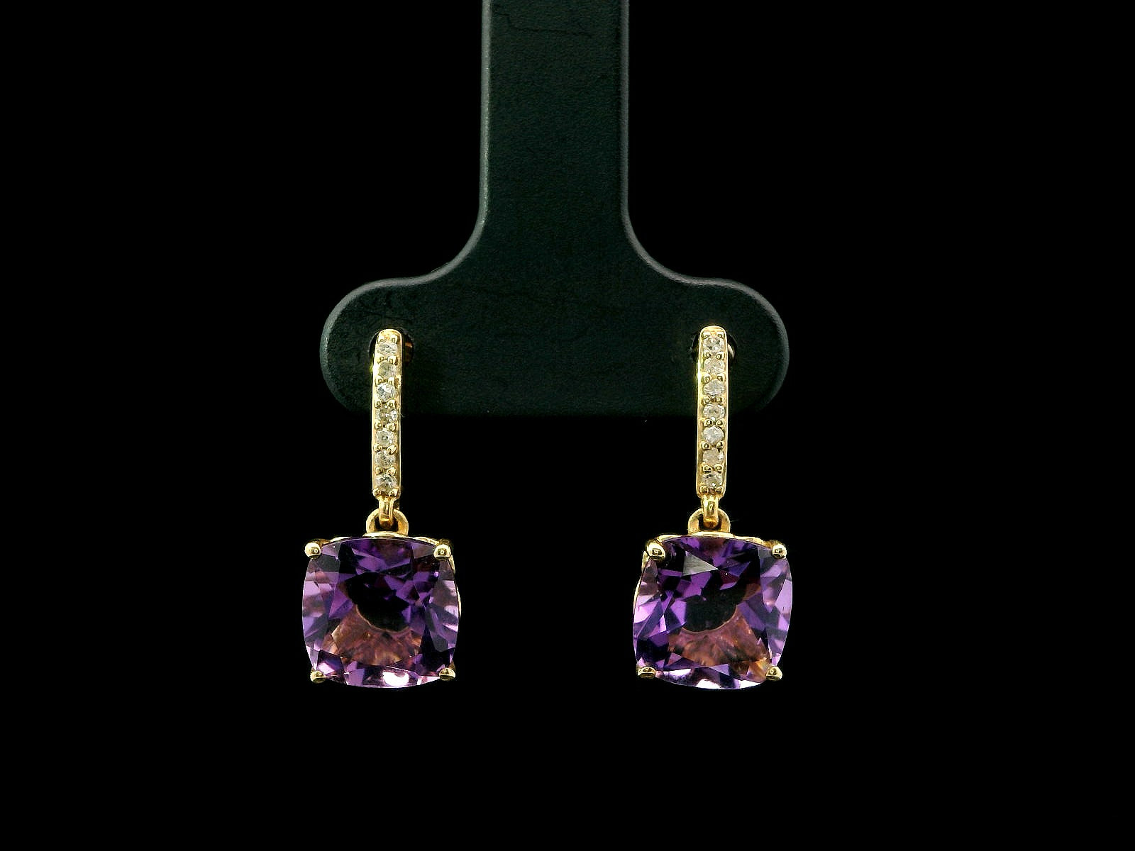 10K Amethyst Earrings