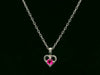 Sterling Silver Birthstone Heart Necklaces