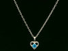 Sterling Silver Birthstone Heart Necklaces