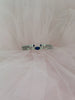 Lab Sapphire Milanese Mesh Elegante Cuff Bracelet