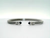 Lab Sapphire Milanese Mesh Elegante Cuff Bracelet