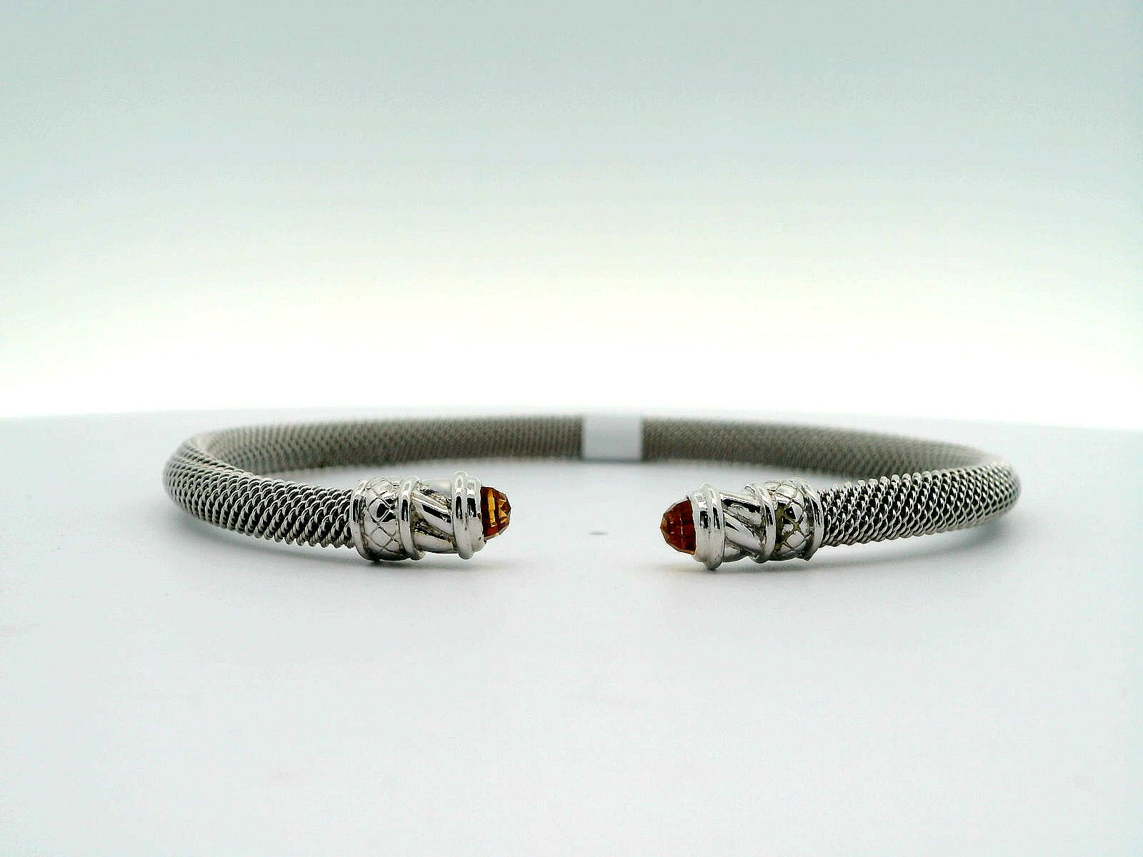 Citrine Milanese Mesh Classica Cuff Bracelet