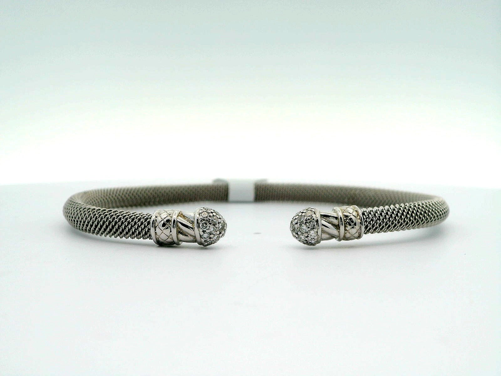 Lab Created Diamond Milanese Mesh Classica Cuff Bracelet