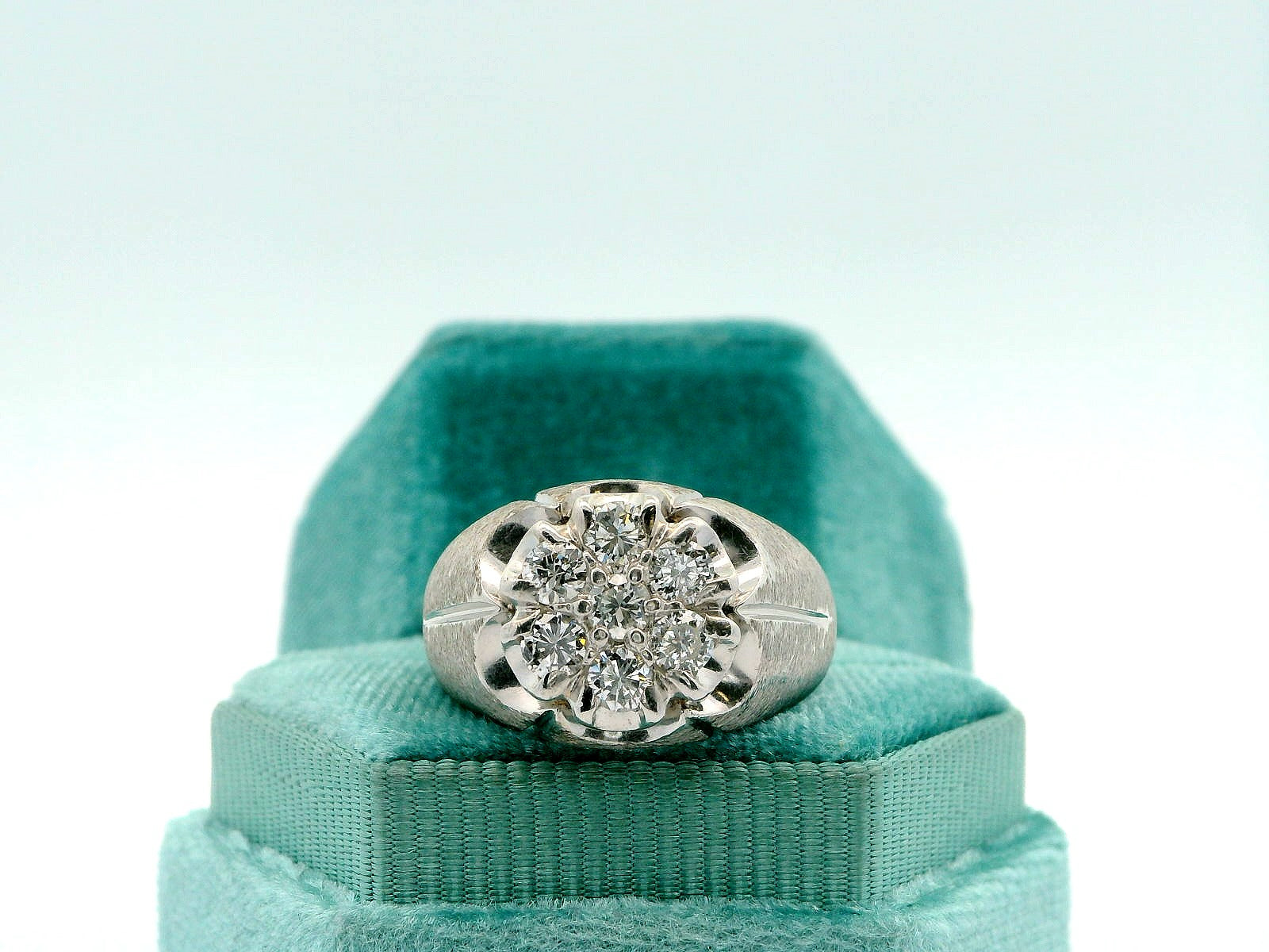14K Vintage Cluster Men’s Ring