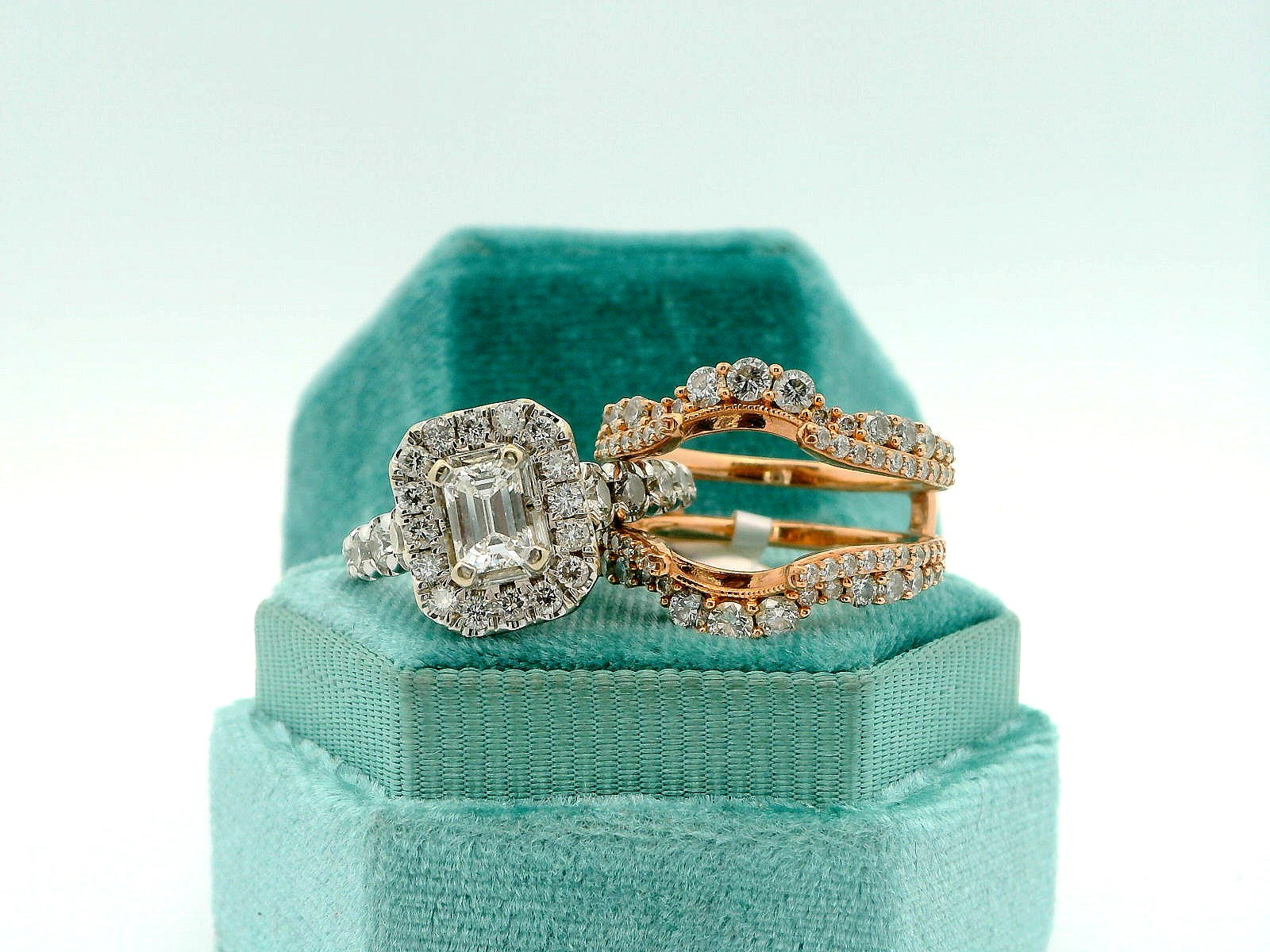 14K Preloved Rose Gold Wedding Set