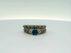 10K Blue Diamond Vintage Engagement Set