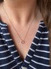 14K Yellow Gold Circle Diamond Necklace