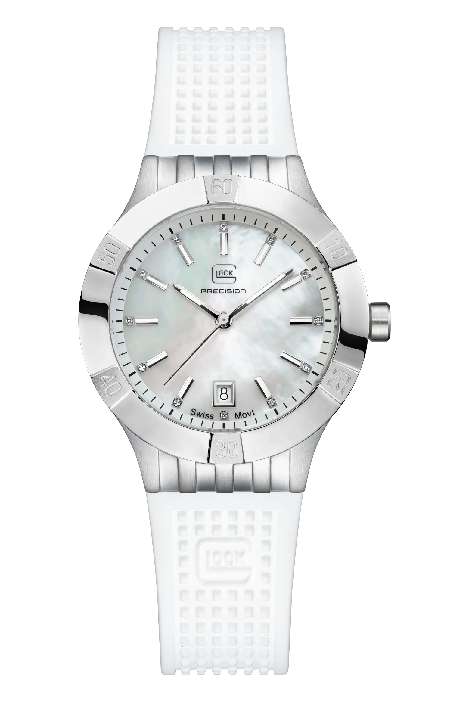 Glock White Band Watch