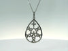 14K Black Diamond Pendant Necklace