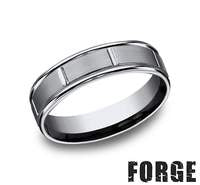 Benchmark Titanium Grooves Men’s Wedding Band