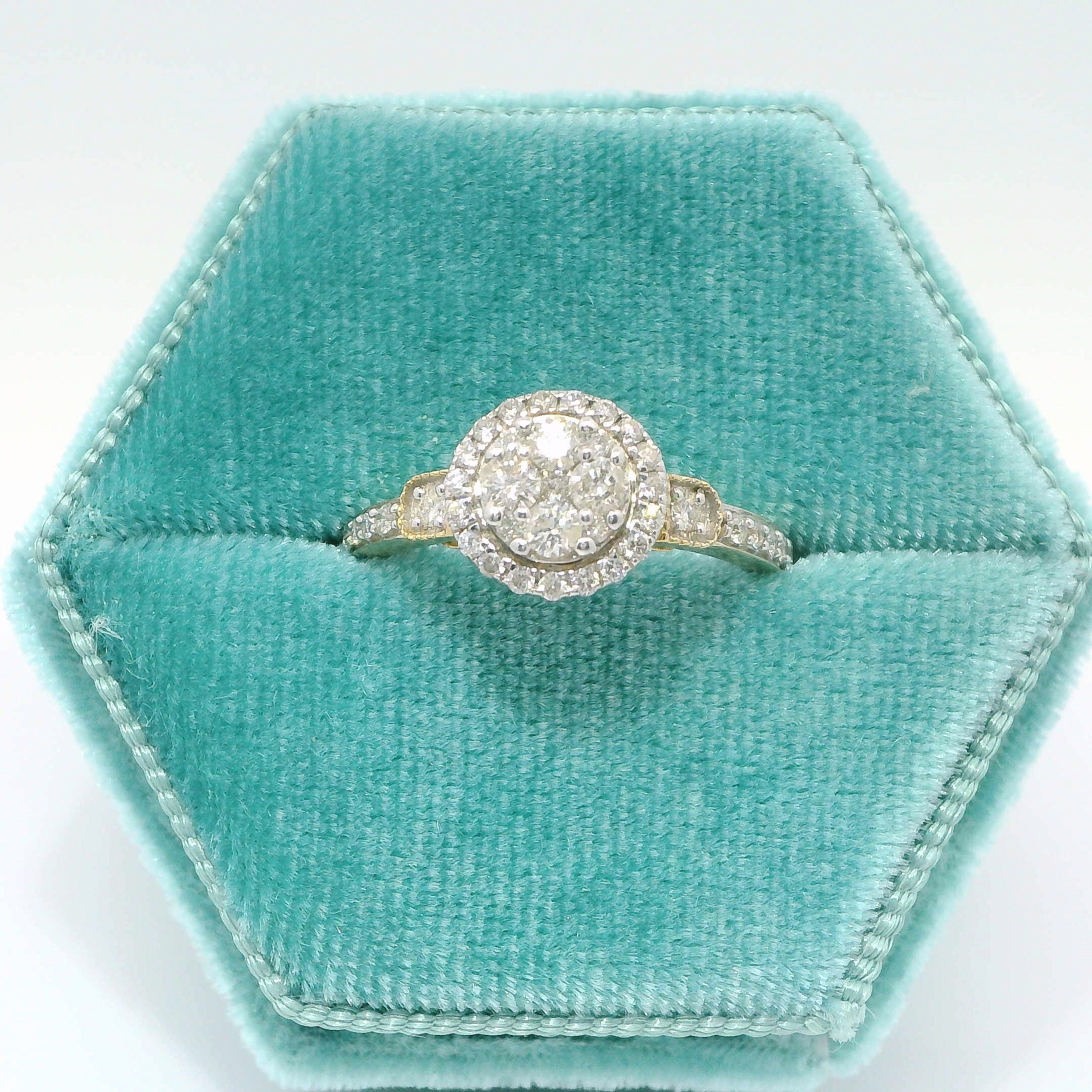 10K Round Diamond Engagement Ring