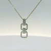 10K Cushion Pendant Necklace