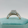 14K Cluster Dia Engagement Ring