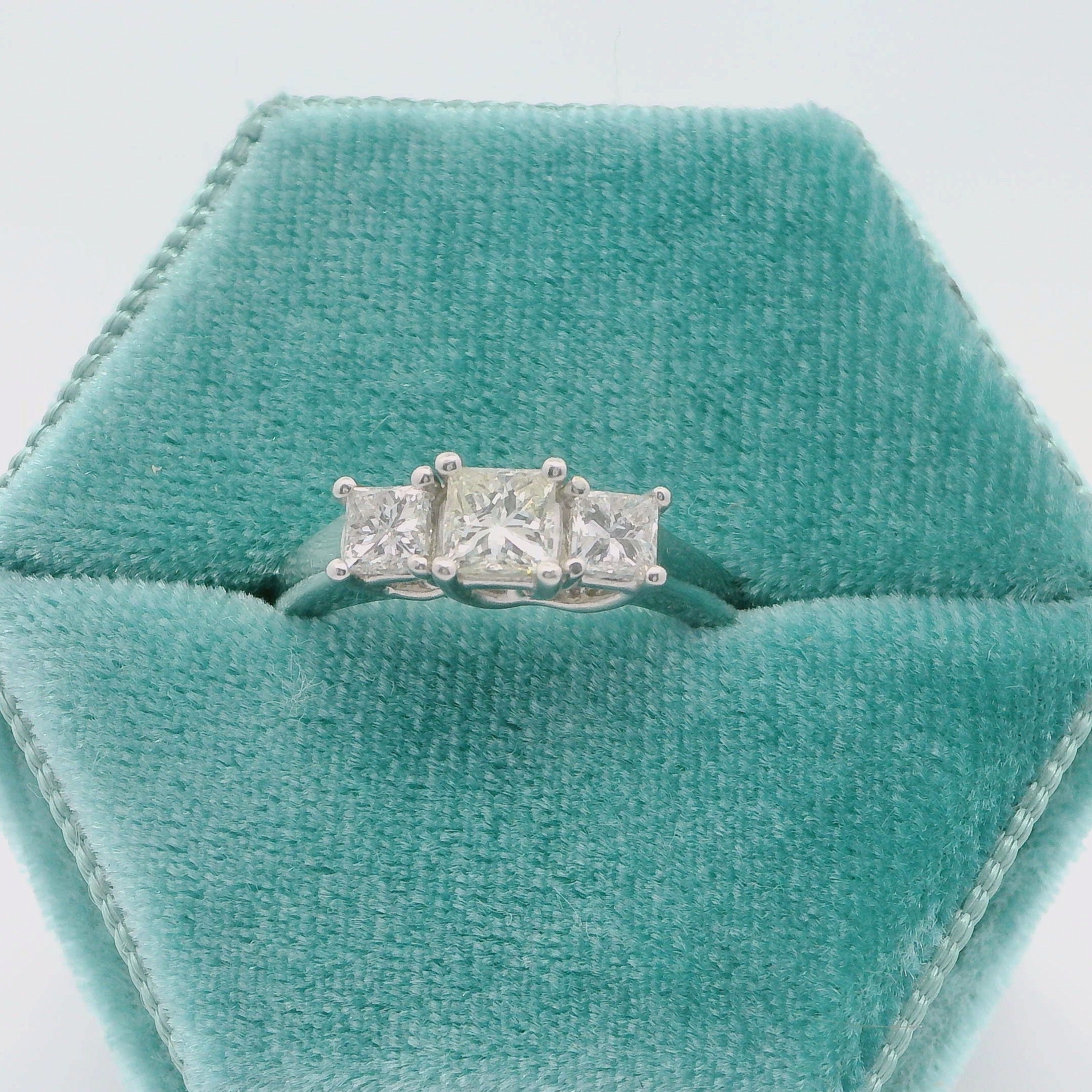 14K Princess Cut Engagement Ring