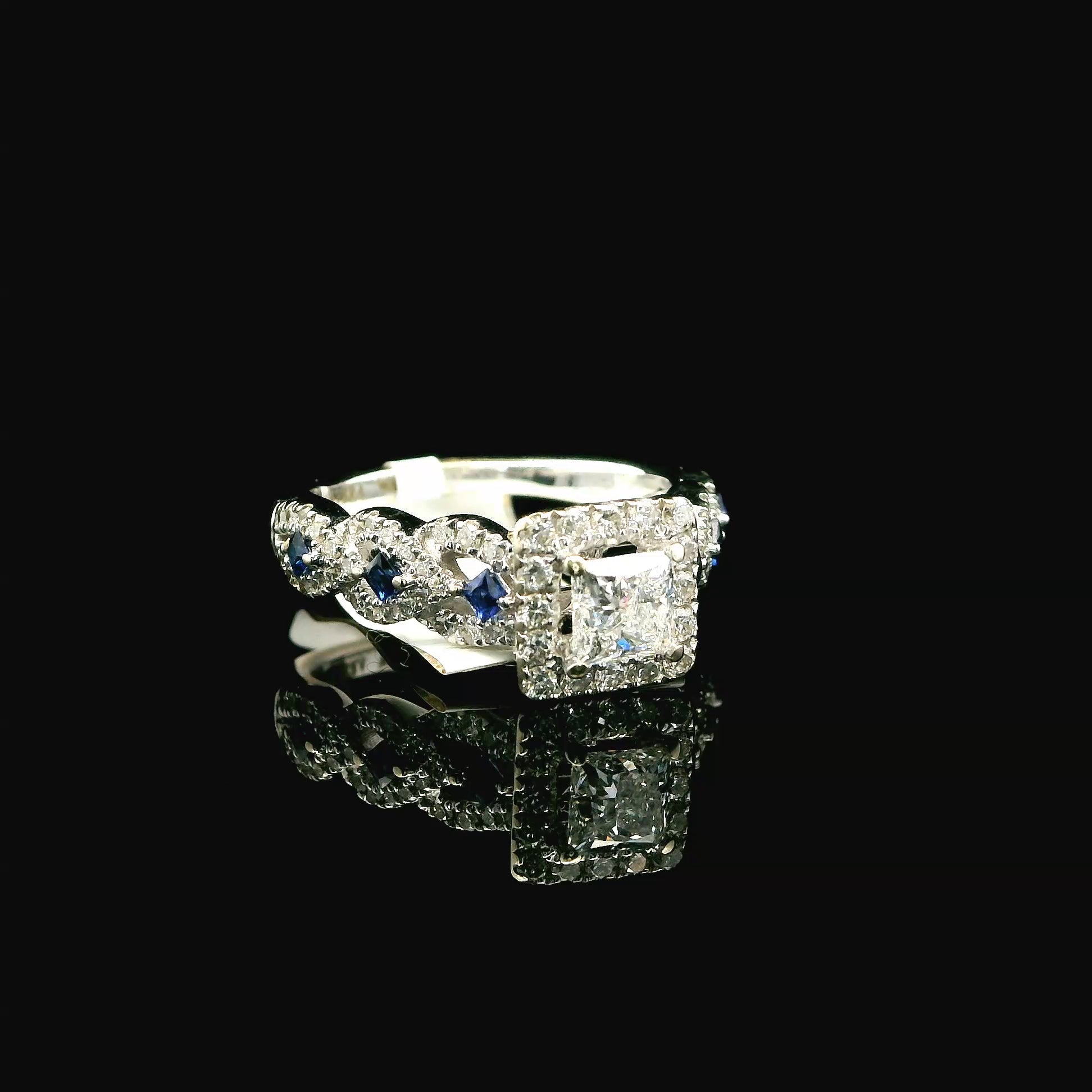 14K Sapphire Engagement Ring