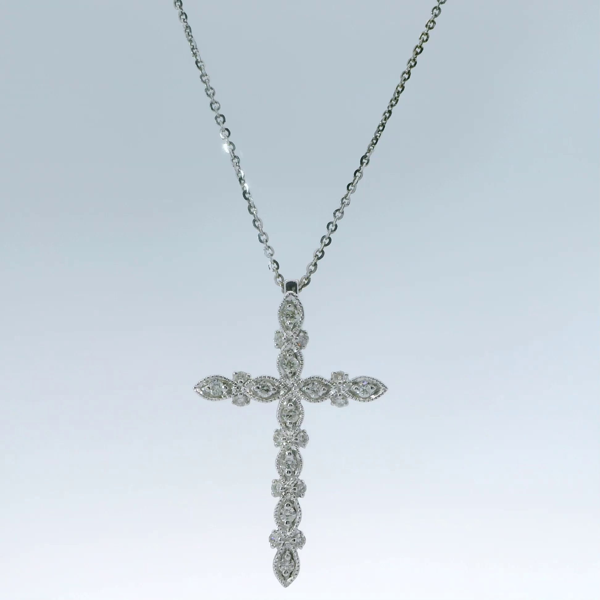 10K Dia Cross Necklace