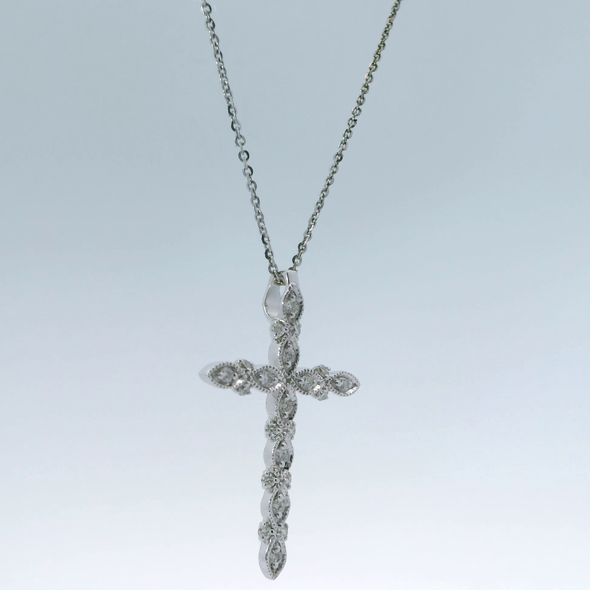 10K Dia Cross Necklace