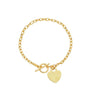 14K Heart Charm Bracelet