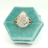 10K Cluster Teardrop Diamond Ring