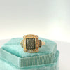 14K Antique Rose Gold Cluster Diamond Ring