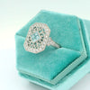 14K Blue and White Fashion Ring