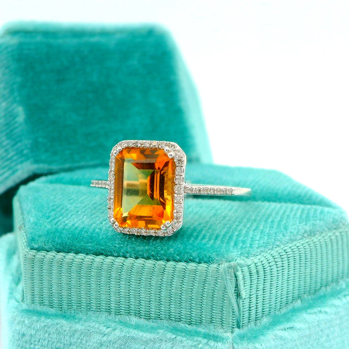 10K Emerald Cut Rings