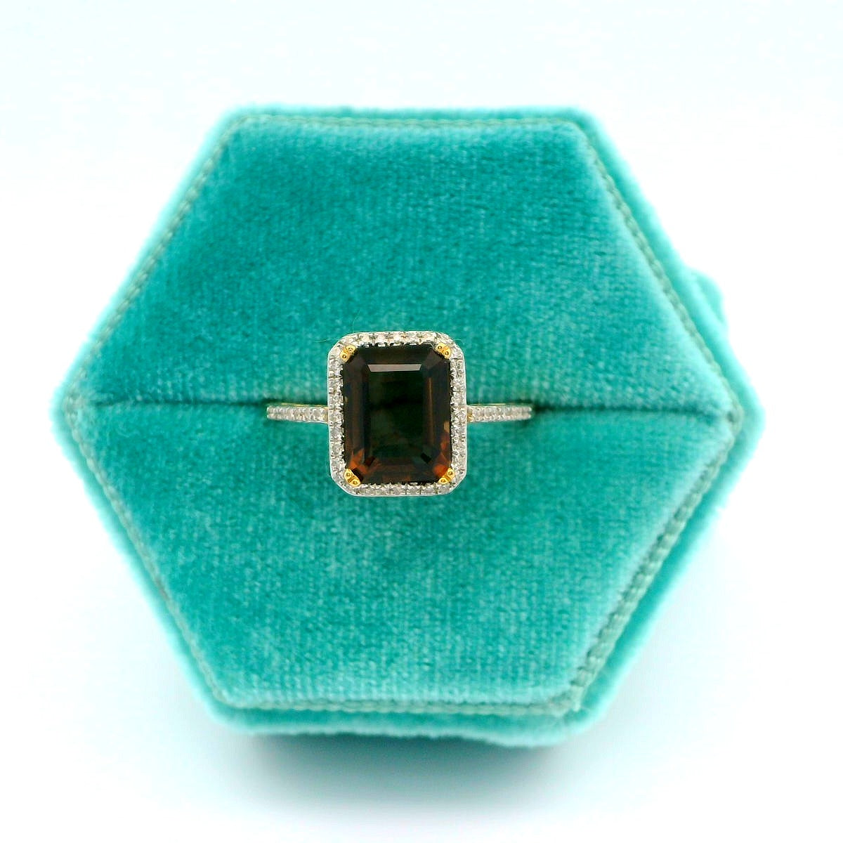 10K Emerald Cut Rings